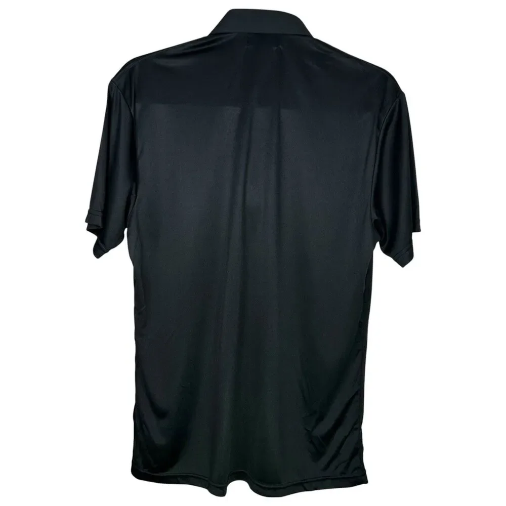 Collars & Co Polo Shirt Mens Small Black Point Dress Collar Office Preppy NWT